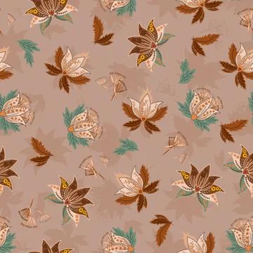 Floral seamless pattern ,flower branches seamless pattern , vector Stockillustratie