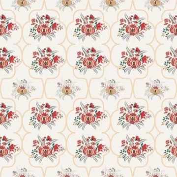 Floral seamless pattern ,flower branches seamless pattern , vector Stockillustratie