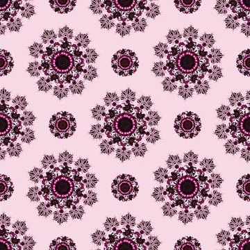 Floral seamless pattern ,flower branches seamless pattern , vector 库存插图