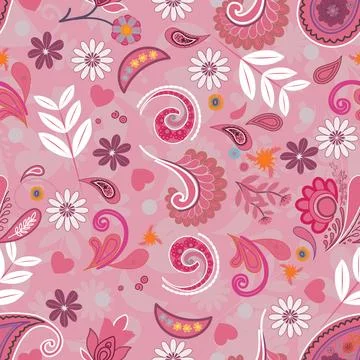 Floral seamless pattern ,flower branches seamless pattern , vector イラスト素材