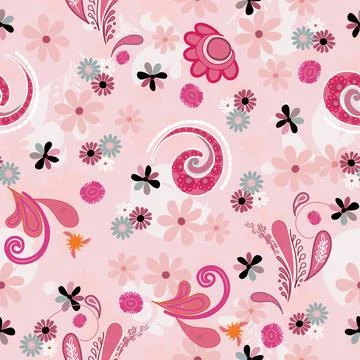 Floral seamless pattern ,flower branches seamless pattern , vector Stockillustratie