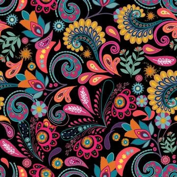 Floral seamless pattern ,flower branches seamless pattern , vector イラスト素材