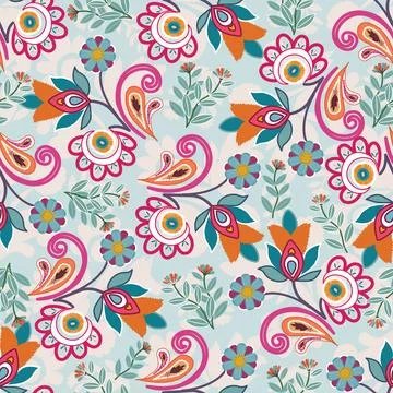 Floral seamless pattern ,flower branches seamless pattern , vector イラスト素材