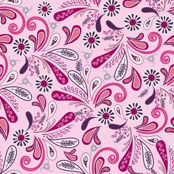 Floral seamless pattern ,flower branches seamless pattern , vector イラスト素材