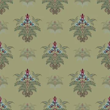 Floral seamless pattern ,flower branches seamless pattern , vector Illustrazione stock