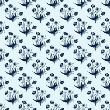 Floral seamless pattern ,flower branches seamless pattern , vector Stockillustratie