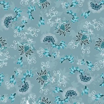 Floral seamless pattern ,flower branches seamless pattern , vector Stockillustratie