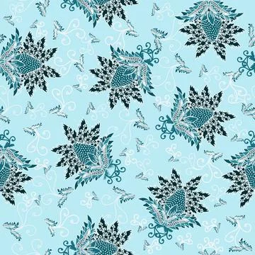 Floral seamless pattern ,flower branches seamless pattern , vector Stockillustratie