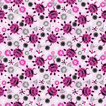 Floral seamless pattern ,flower branches seamless pattern , vector Stockillustratie