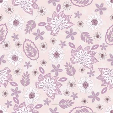 Floral seamless pattern ,flower branches seamless pattern , vector Stockillustratie