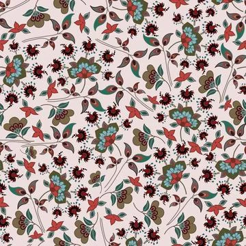 Floral seamless pattern ,flower branches seamless pattern , vector Illustrazione stock