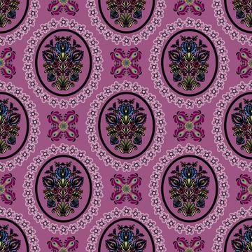 Floral seamless pattern ,flower branches seamless pattern , vector Illustrazione stock
