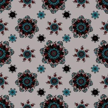 Floral seamless pattern ,flower branches seamless pattern , vector Illustrazione stock