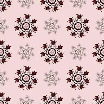Floral seamless pattern ,flower branches seamless pattern , vector イラスト素材
