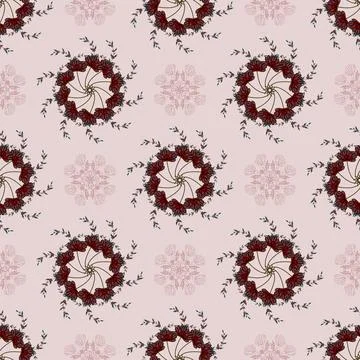 Floral seamless pattern ,flower branches seamless pattern , vector Illustrazione stock