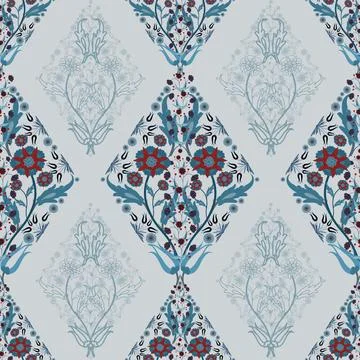 Floral seamless pattern ,flower branches seamless pattern , vector イラスト素材