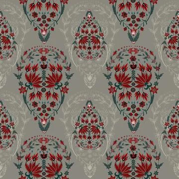 Floral seamless pattern ,flower branches seamless pattern , vector Stockillustratie