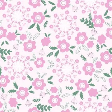Floral seamless pattern ,flower branches seamless pattern , vector Stockillustratie