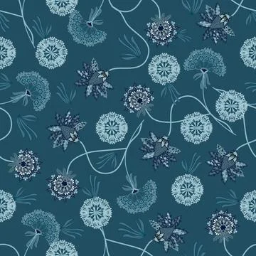 Floral seamless pattern ,flower branches seamless pattern , vector イラスト素材