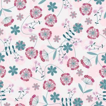 Floral seamless pattern ,flower branches seamless pattern , vector イラスト素材