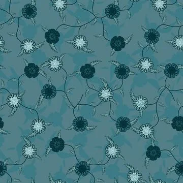 Floral seamless pattern ,flower branches seamless pattern , vector イラスト素材