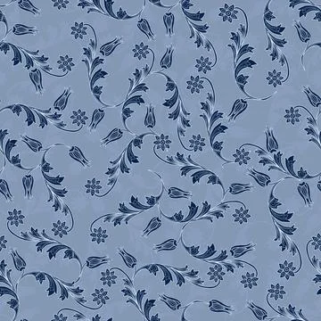 Floral seamless pattern ,flower branches seamless pattern , vector イラスト素材