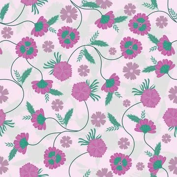 Floral seamless pattern ,flower branches seamless pattern , vector Stockillustratie