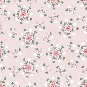 Floral seamless pattern ,flower branches seamless pattern , vector Stockillustratie