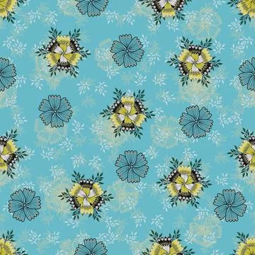 Floral seamless pattern ,flower branches seamless pattern , vector イラスト素材