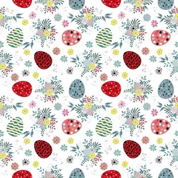 Floral seamless pattern ,flower branches seamless pattern , vector イラスト素材