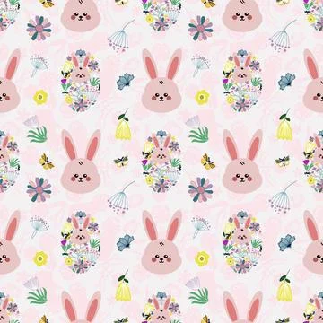 Floral seamless pattern ,flower branches seamless pattern , vector Illustrazione stock