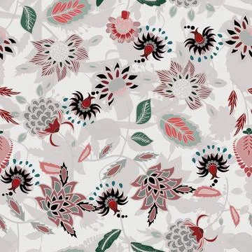 Floral seamless pattern ,flower branches seamless pattern , vector Stockillustratie