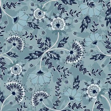Floral seamless pattern ,flower branches seamless pattern , vector Stockillustratie