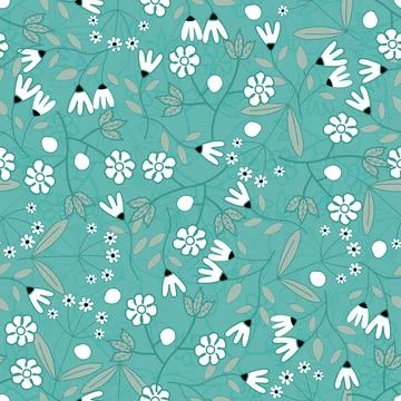 Floral seamless pattern ,flower branches seamless pattern , vector Stockillustratie