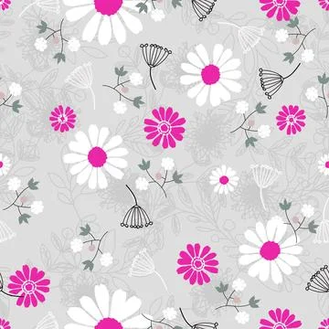 Floral seamless pattern ,flower branches seamless pattern , vector イラスト素材