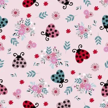 Floral seamless pattern ,flower branches seamless pattern , vector Stockillustratie