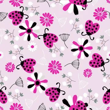 Floral seamless pattern ,flower branches seamless pattern , vector イラスト素材