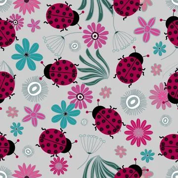 Floral seamless pattern ,flower branches seamless pattern , vector イラスト素材
