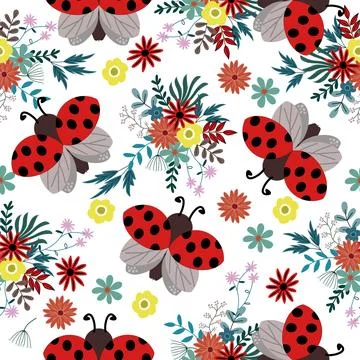 Floral seamless pattern ,flower branches seamless pattern , vector Stockillustratie
