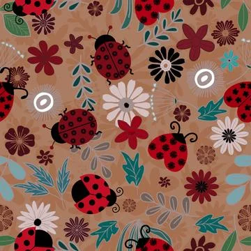 Floral seamless pattern ,flower branches seamless pattern , vector Stockillustratie