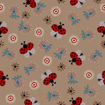 Floral seamless pattern ,flower branches seamless pattern , vector Stockillustratie