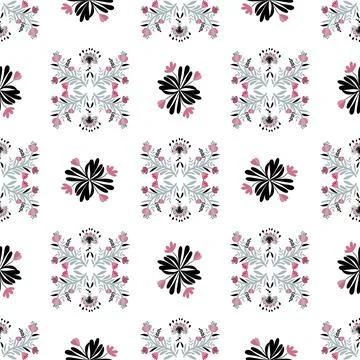 Floral seamless pattern ,flower branches seamless pattern , vector イラスト素材