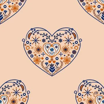 Floral seamless pattern ,flower branches seamless pattern , vector Illustrazione stock