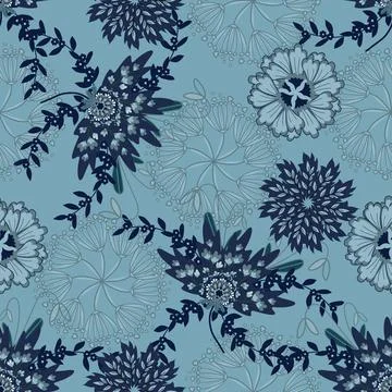 Floral seamless pattern ,flower branches seamless pattern , vector Stockillustratie