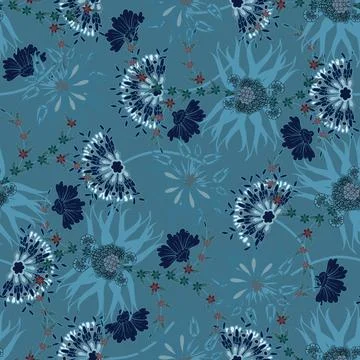 Floral seamless pattern ,flower branches seamless pattern , vector Stockillustratie