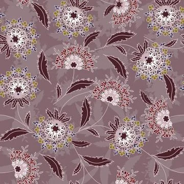 Floral seamless pattern ,flower branches seamless pattern , vector 스톡 일러스트