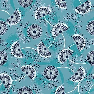 Floral seamless pattern ,flower branches seamless pattern , vector Stock Illustration