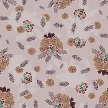 Floral seamless pattern ,flower branches seamless pattern , vector 스톡 일러스트