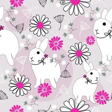 Floral seamless pattern ,flower branches seamless pattern , vector Stock Illustration