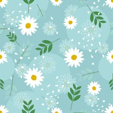 Floral seamless pattern ,flower branches seamless pattern , vector Stock Illustration